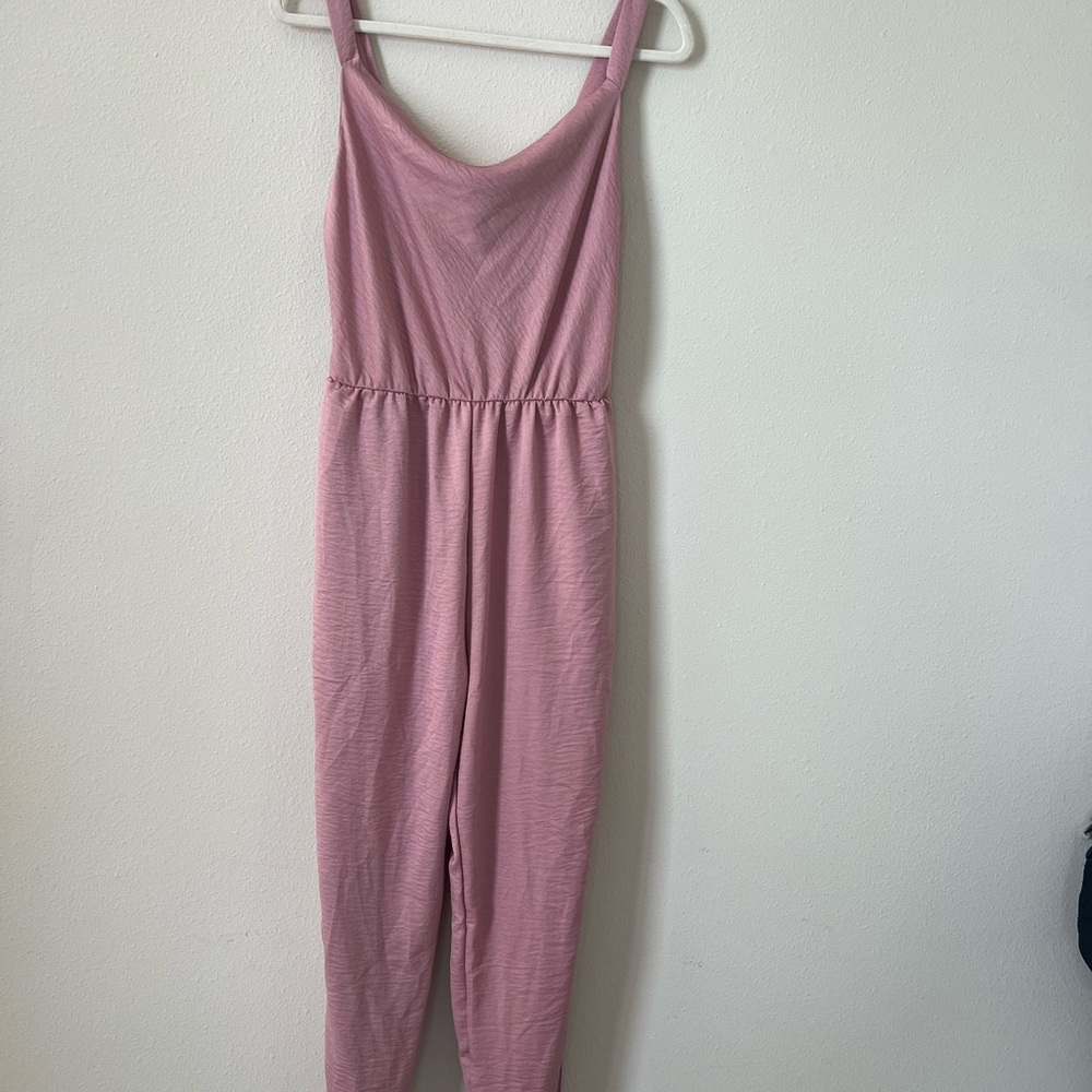 Pink Sleeveless Jumpsuit